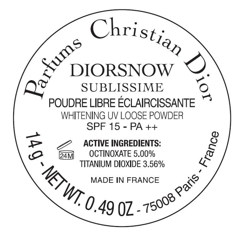 DiorSnow White Reveal UV Shield Loose Powder Tender Peach 003