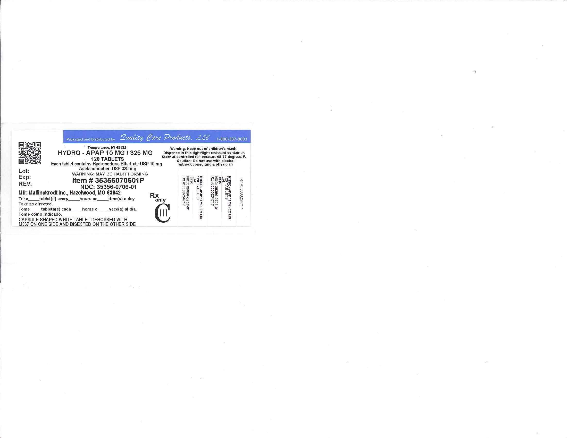 HYDROCODONE BITARTRATE AND ACETAMINOPHEN