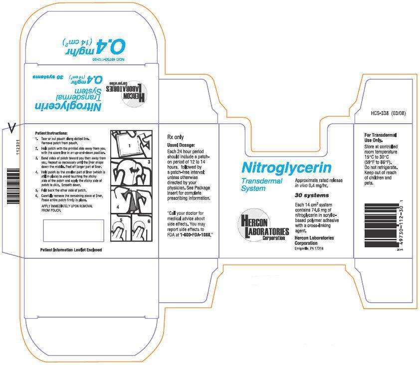 Nitroglycerin Transdermal System