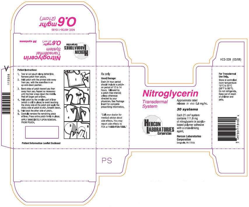 Nitroglycerin Transdermal System