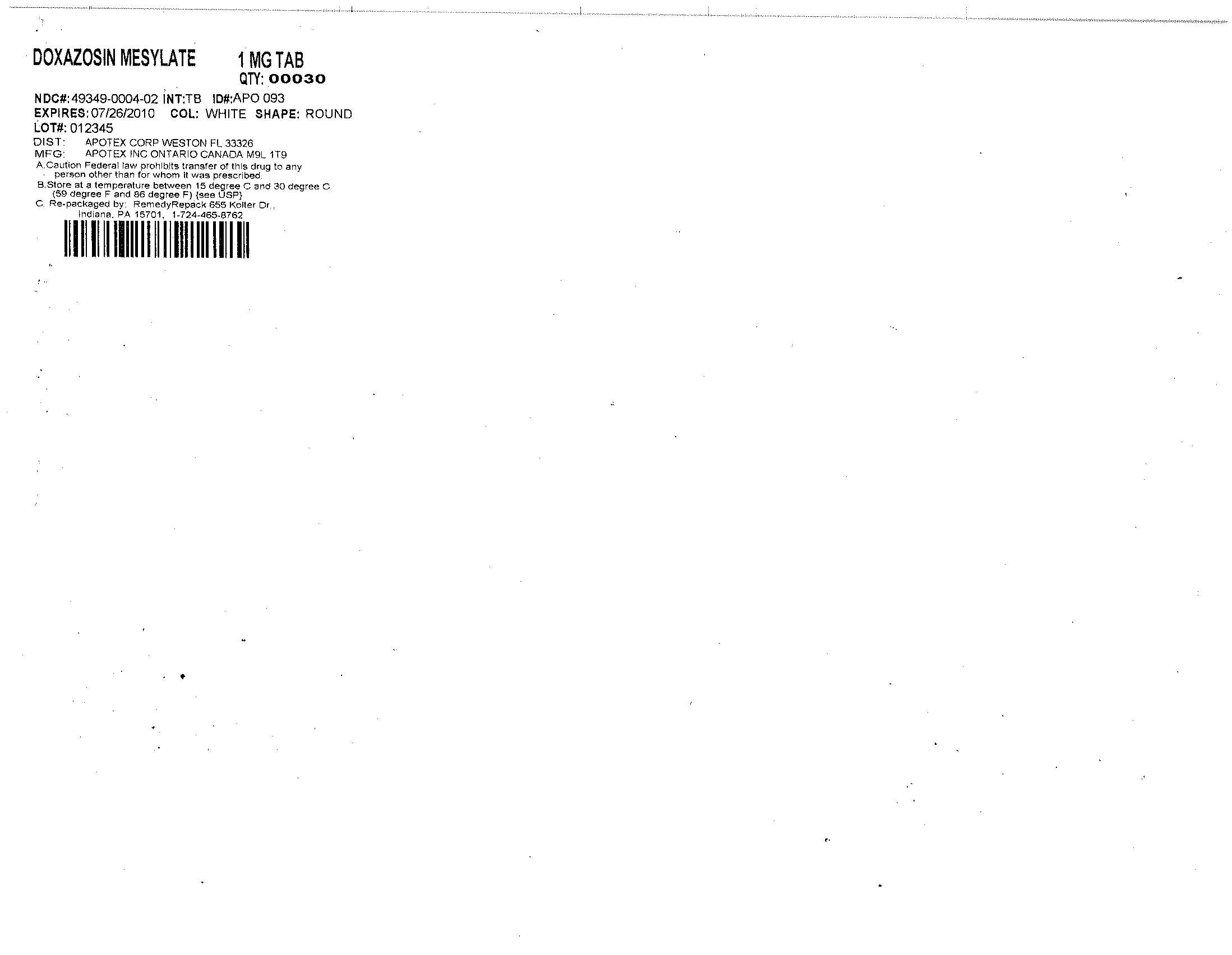 Doxazosin Mesylate