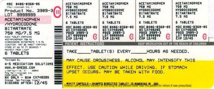 HYDROCODONE BITARTRATE AND ACETAMINOPHEN