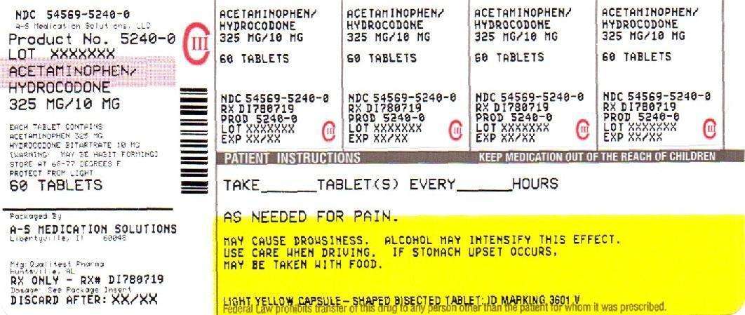 Hydrocodone Bitartrate And Acetaminophen