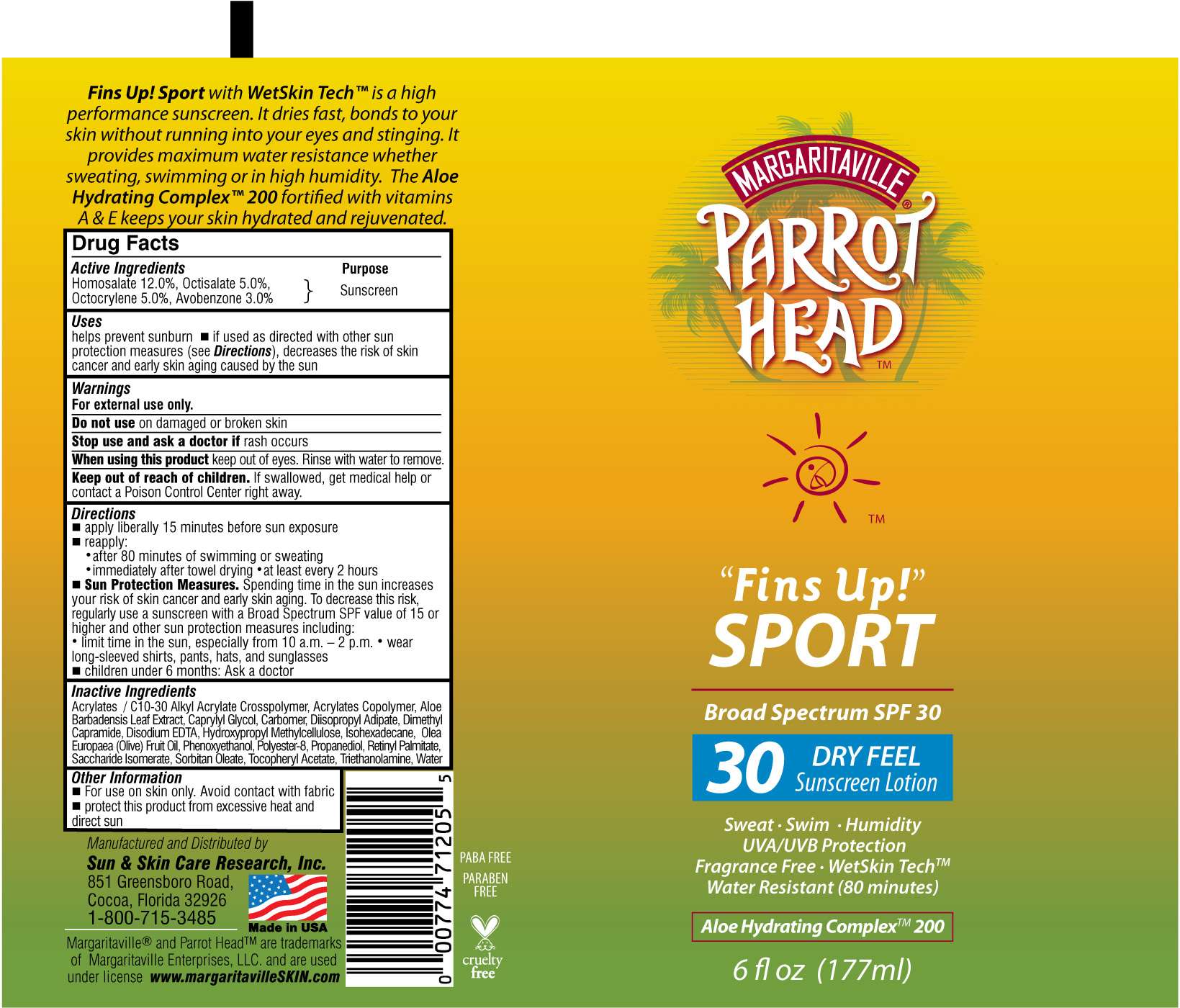 Parrot Head Fins Up Sport 30