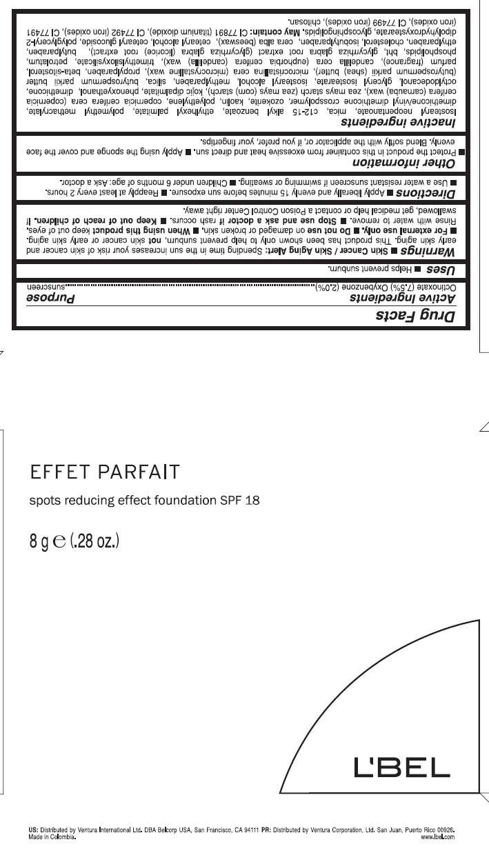 LBEL EFFET PARFAIT Spots Reducing Effect Foundation SPF 18 - OBSCURE 8A