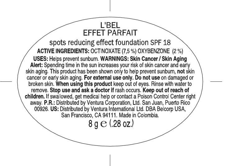 LBEL EFFET PARFAIT Spots Reducing Effect Foundation SPF 18 - OBSCURE 8C