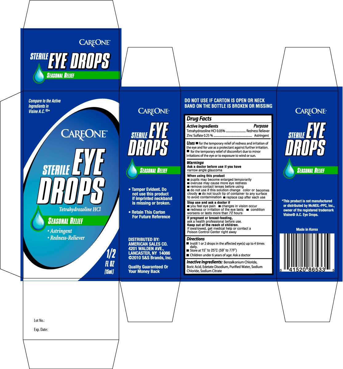 CARE ONE EYE DROPS SEASONAL RELIEF