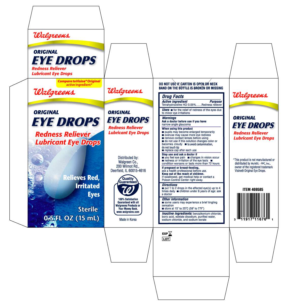 WALGREENS ORIGINAL EYE DROPS