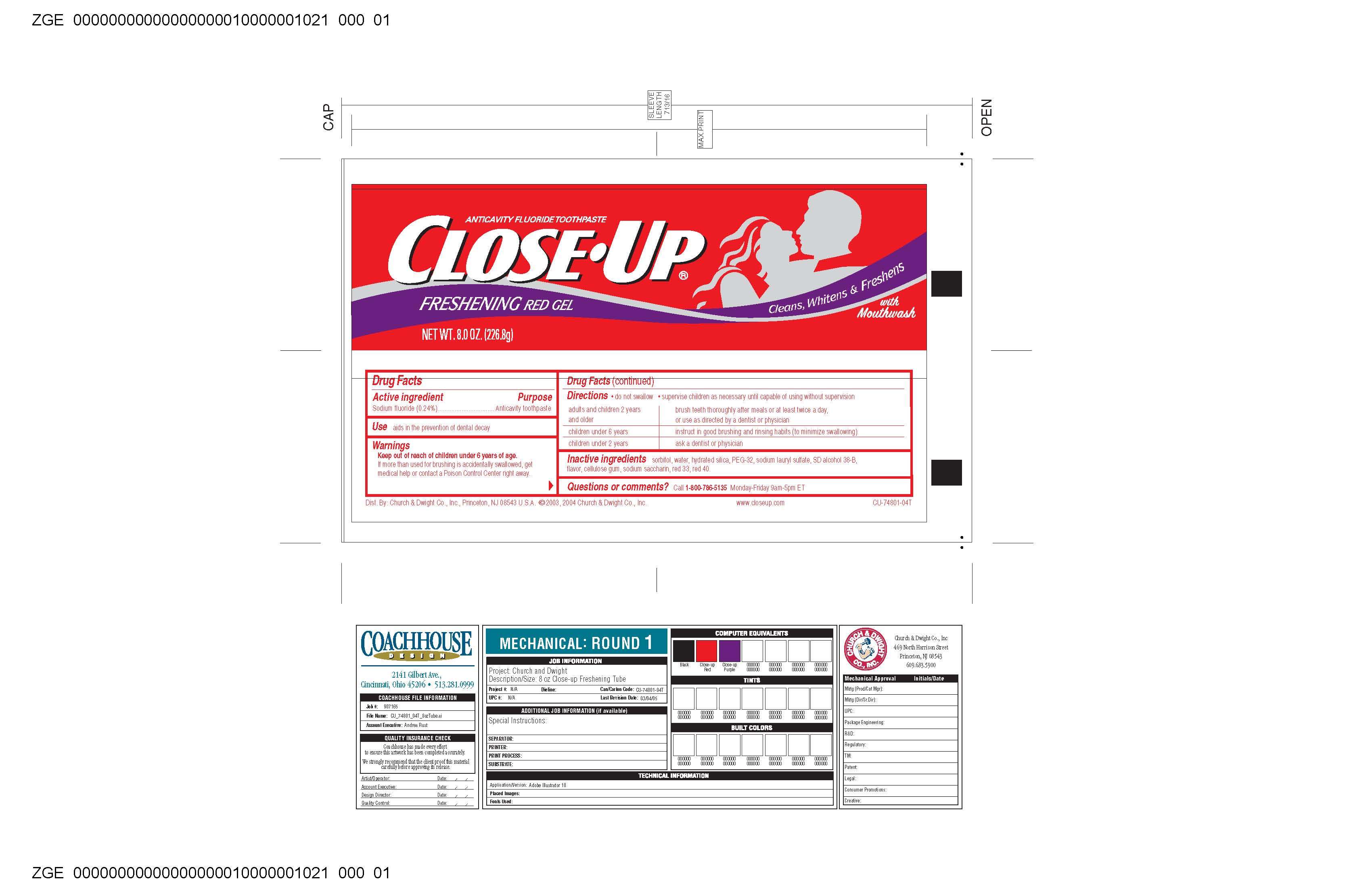 Close Up Anticavity Toothpaste