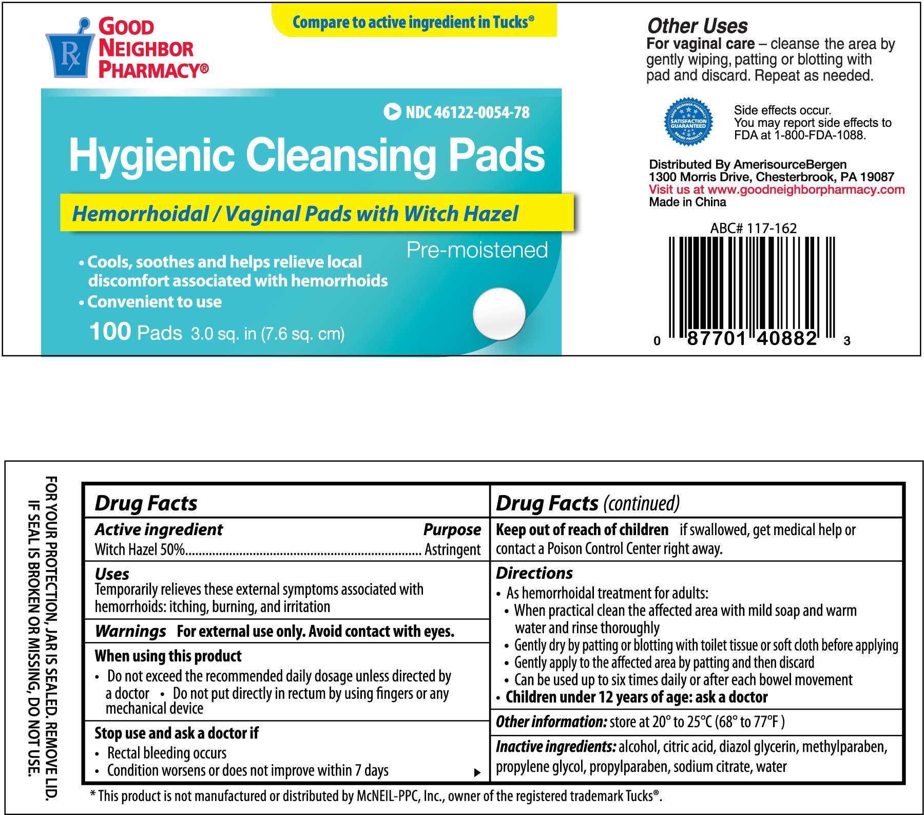 GOOD NEIGHBOR PHARMACY CLEANSING PADS