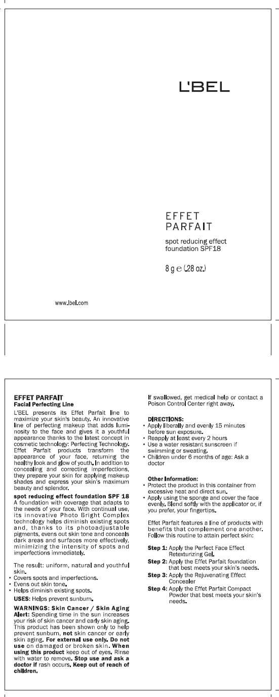 LBEL EFFET PARFAIT Spots Reducing Effect Foundation SPF 18 - OBSCURE 8A