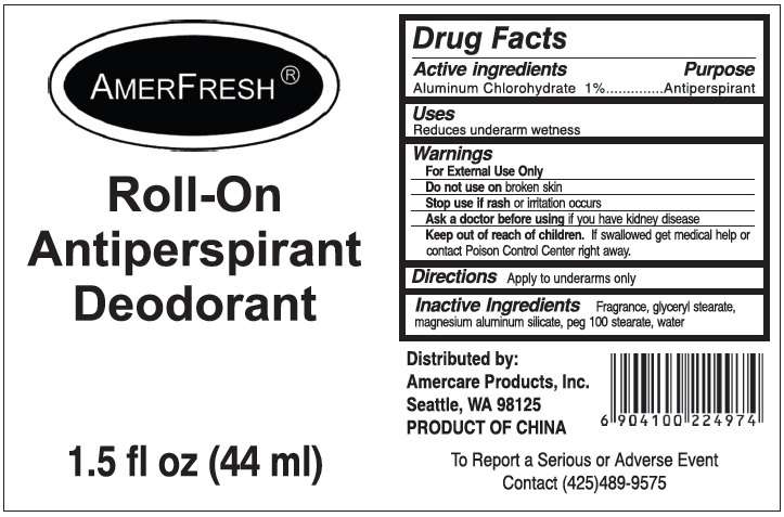 AMERFRESH ROLL-ON ANTIPERSPIRANT DEODORANT