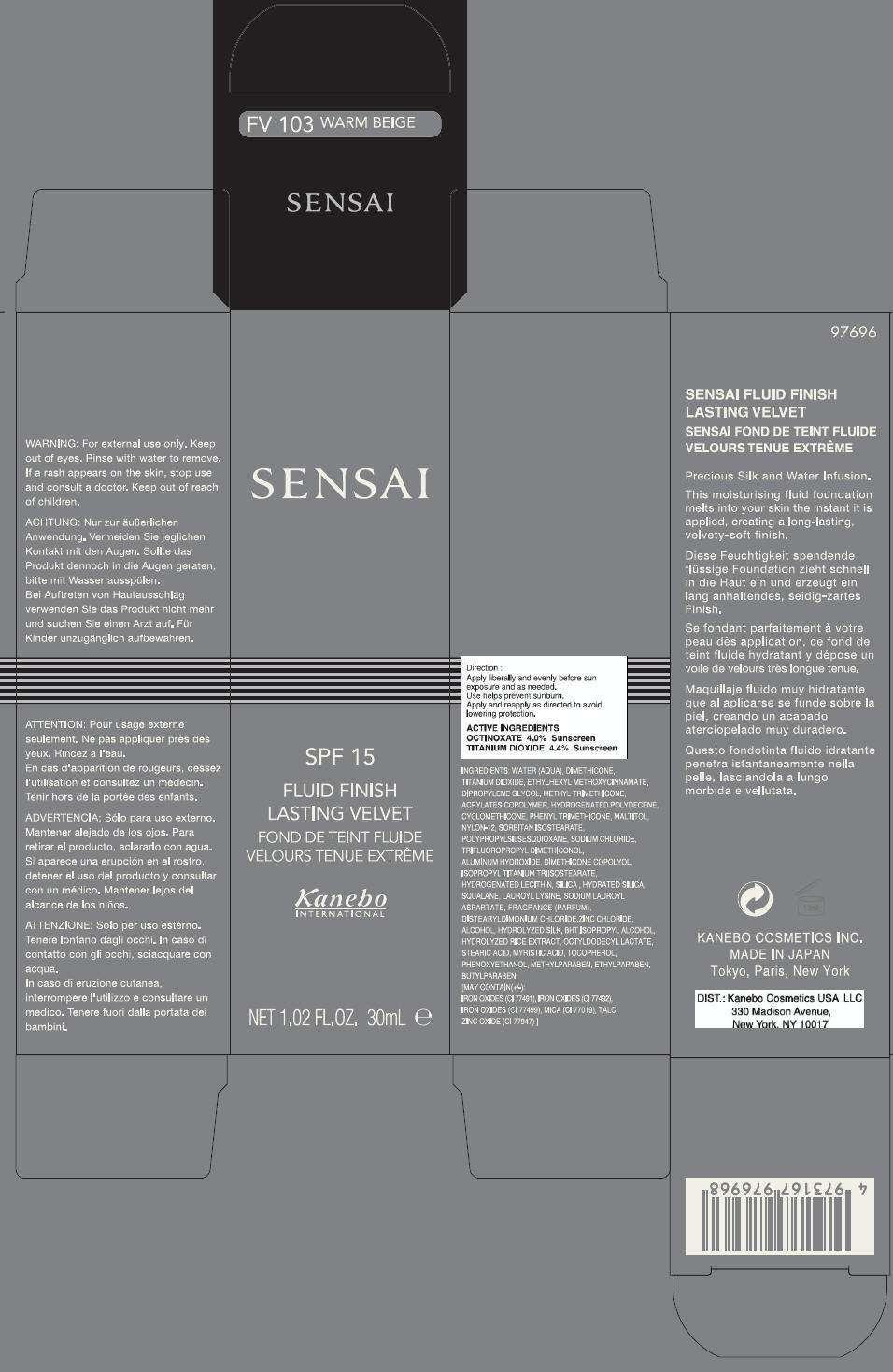 SENSAI FLUID FINISH LASTING VELVET FV102