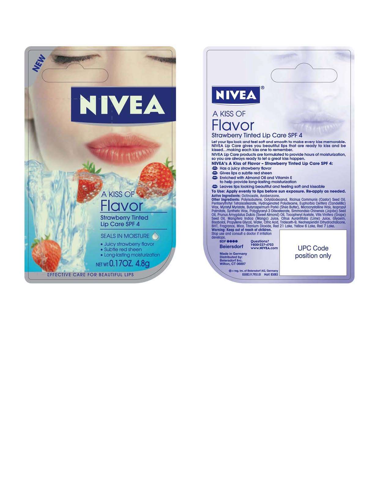 Nivea A Kiss of Flavor Strawberry Tinted Lip Care