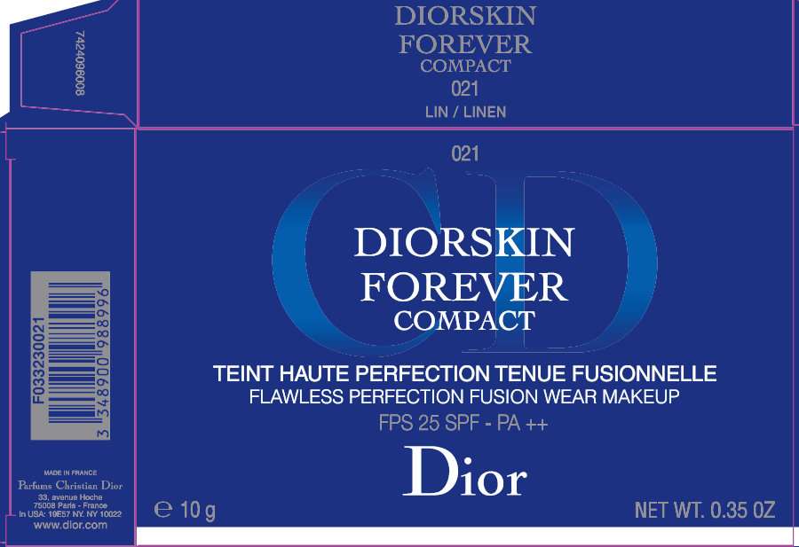 CD DiorSkin Forever Compact Flawless Perfection Fusion Wear Makeup SPF 25 - 021