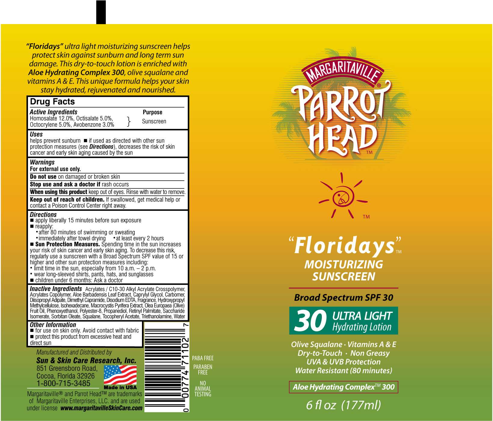 Parrot Head Floridays 30