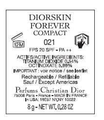 CD DiorSkin Forever Compact Flawless Perfection Fusion Wear Makeup SPF 25 - 021