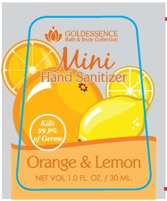 MINI HAND SANITIZER - ORANGE AND LEMON