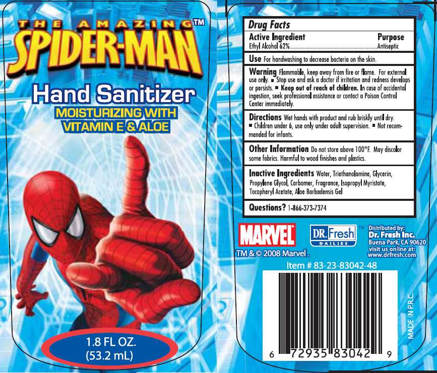 The Amazing SPIDER-MAN Hand Sanitizer Moisturizing With Vitamin E and Aloe