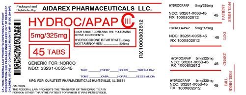 Hydrocodone Bitartrate And Acetaminophen