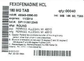 fexofenadine hydrochloride