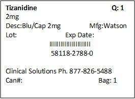 tizanidine hydrochloride