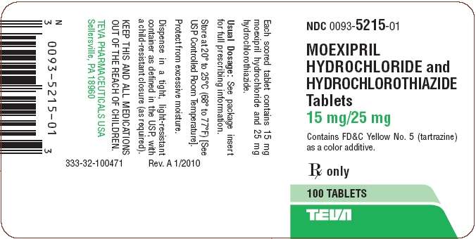 Moexipril Hydrochloride and Hydrochlorothiazide