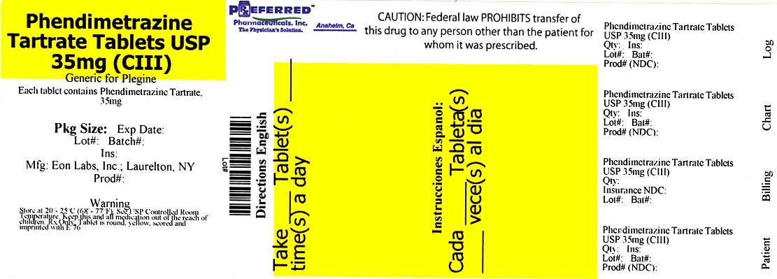 Phendimetrazine Tartrate