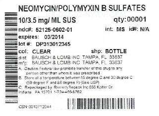 Neomycin and Polymyxin B Sulfates and Hydrocortisone