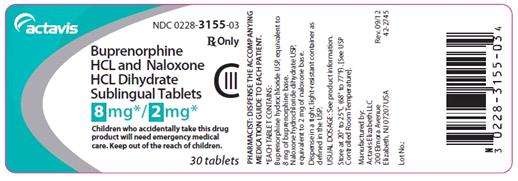 Buprenorphine hydrochloride and naloxone hydrochloride dihydrate