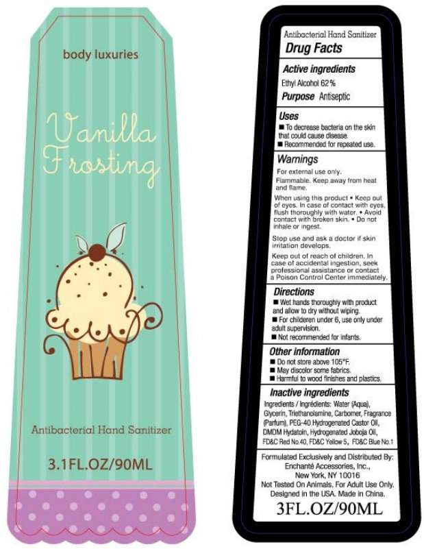 body luxuries Vanilla Frosting Antibacterial Hand Sanitizer