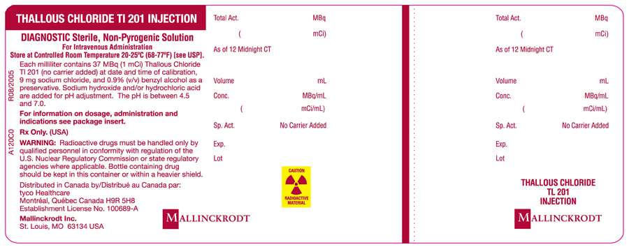 THALLOUS CHLORIDE Tl 201