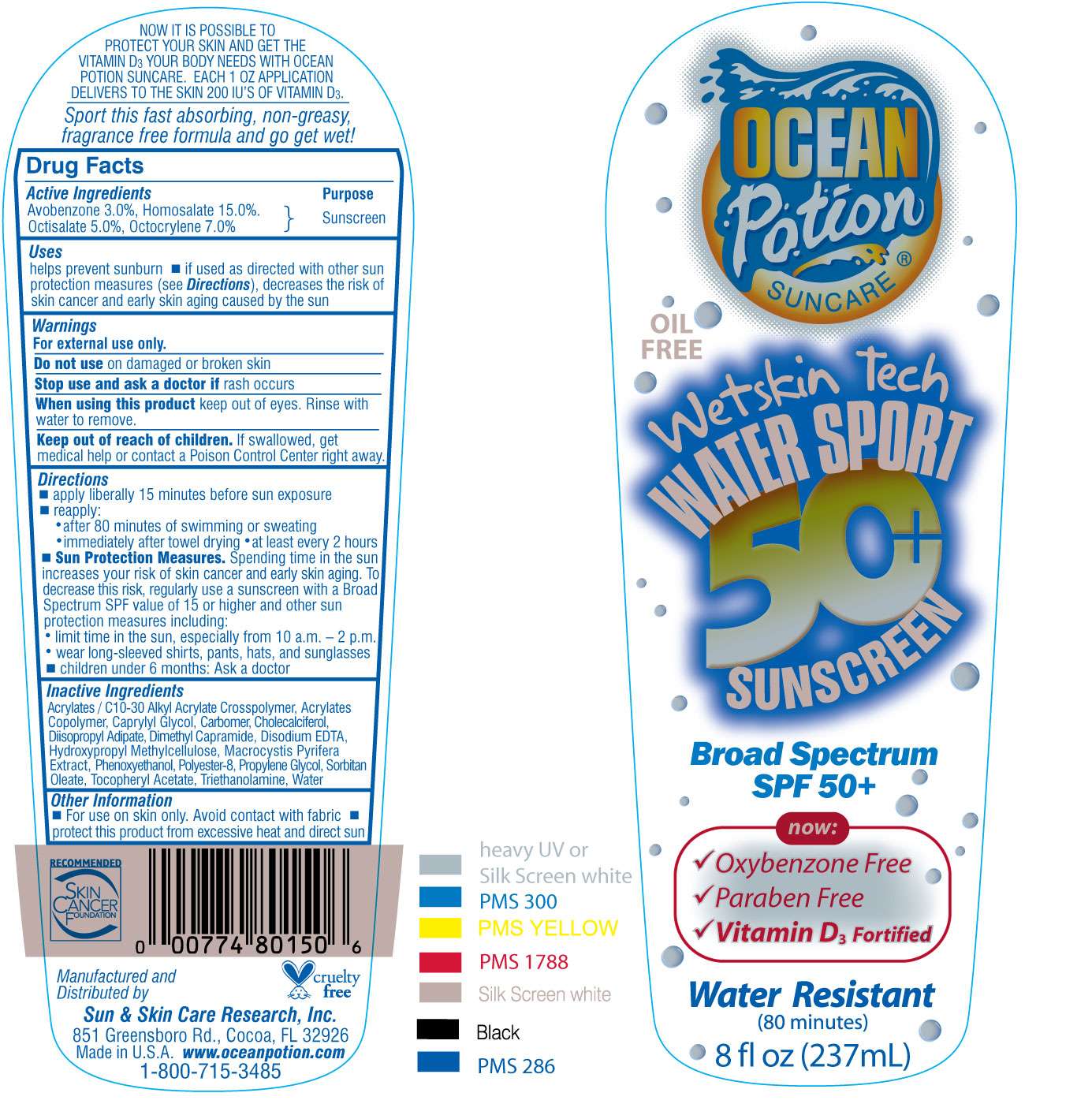 Ocean Potion Water Sport SPF50 Sunscreen