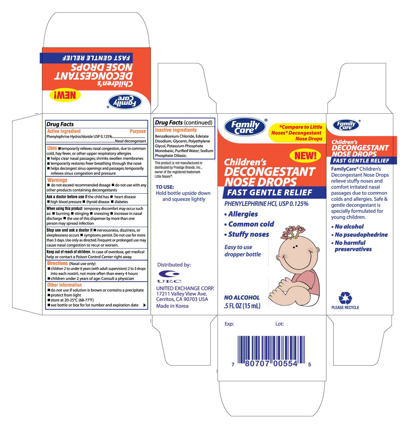 FAMILY CARE CHILDRENS DECONGESTANT NOSE DROPS