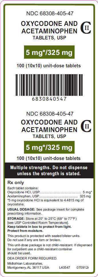 Oxycodone and Acetaminophen