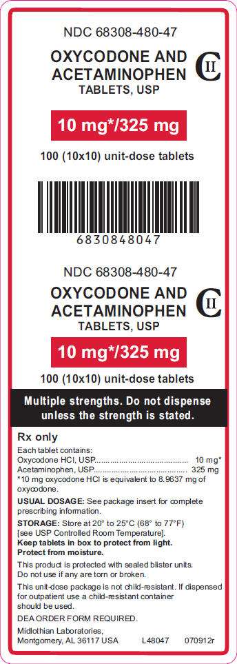 Oxycodone and Acetaminophen