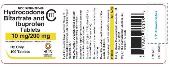 Hydrocodone bitartrate and ibuprofen