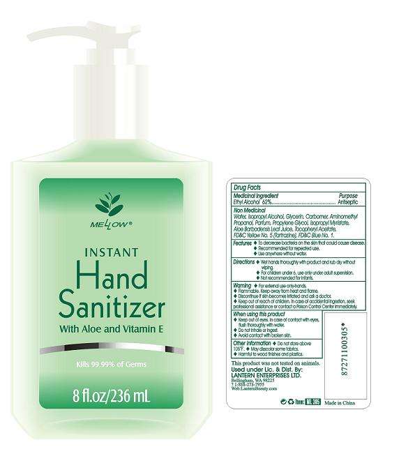 Mellow Instant Hand Sanitizer With Aloe and Vitamin E