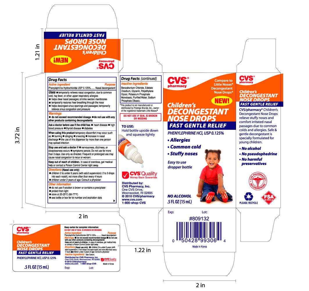 CVS CHILDREN DECONGESTANT NOSE DROPS