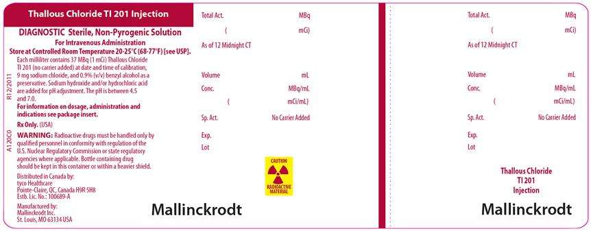 THALLOUS CHLORIDE Tl 201