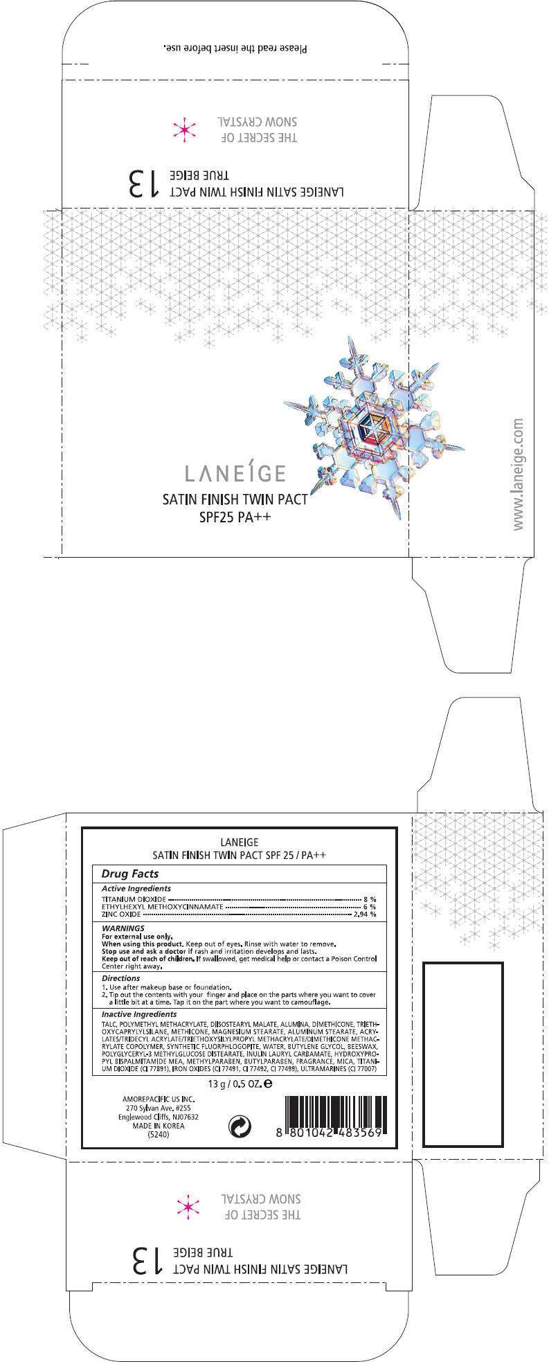 LANEIGE SATIN FINISH TWIN PACT NO. 13