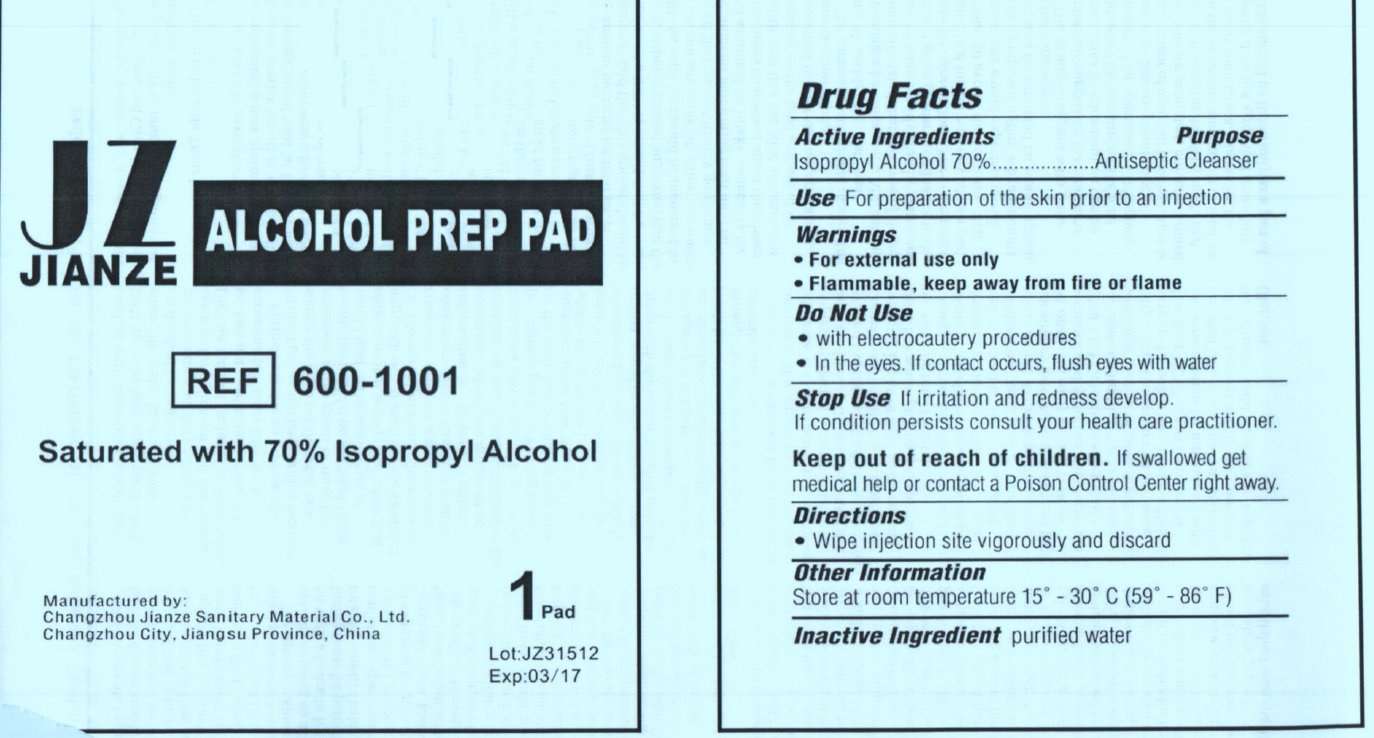 JIANZE ALCOHOL PREP PAD LARGE