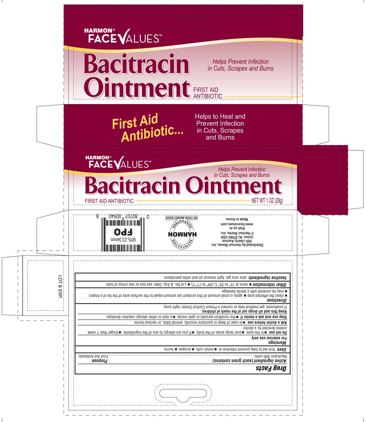 FACE VALUES BACITRACIN