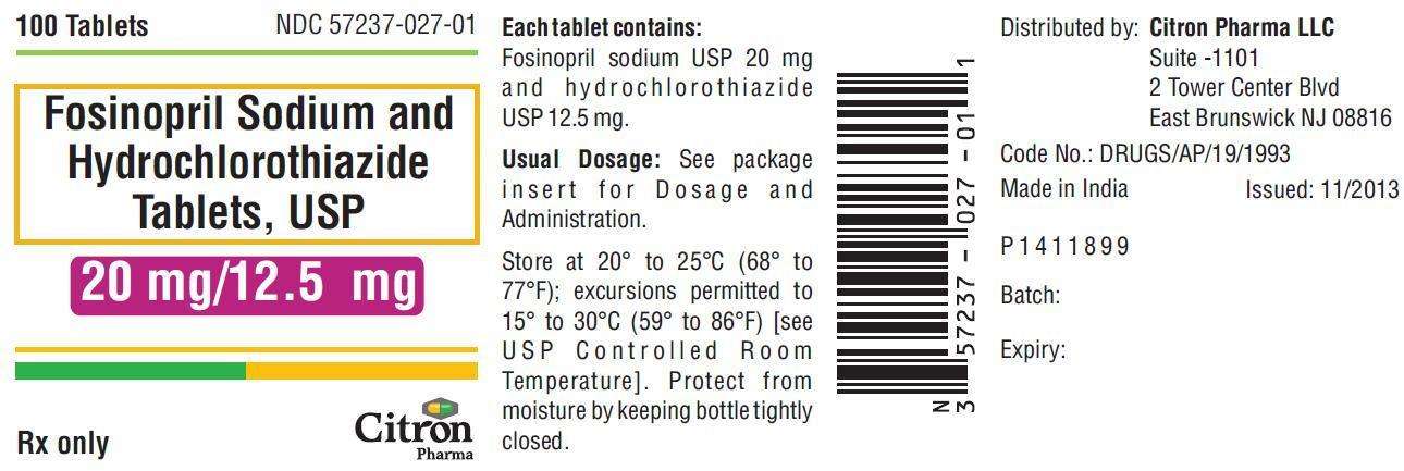 Fosinopril Sodium and Hydrochlorothiazide