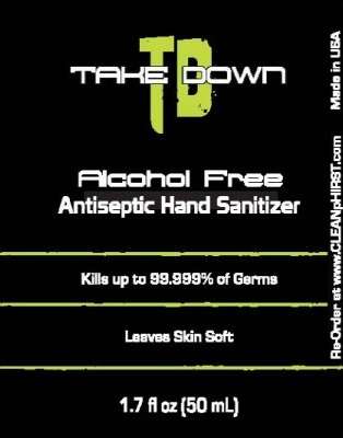 TD Take Down Alcohol Free Antiseptic Hand Sanitizer