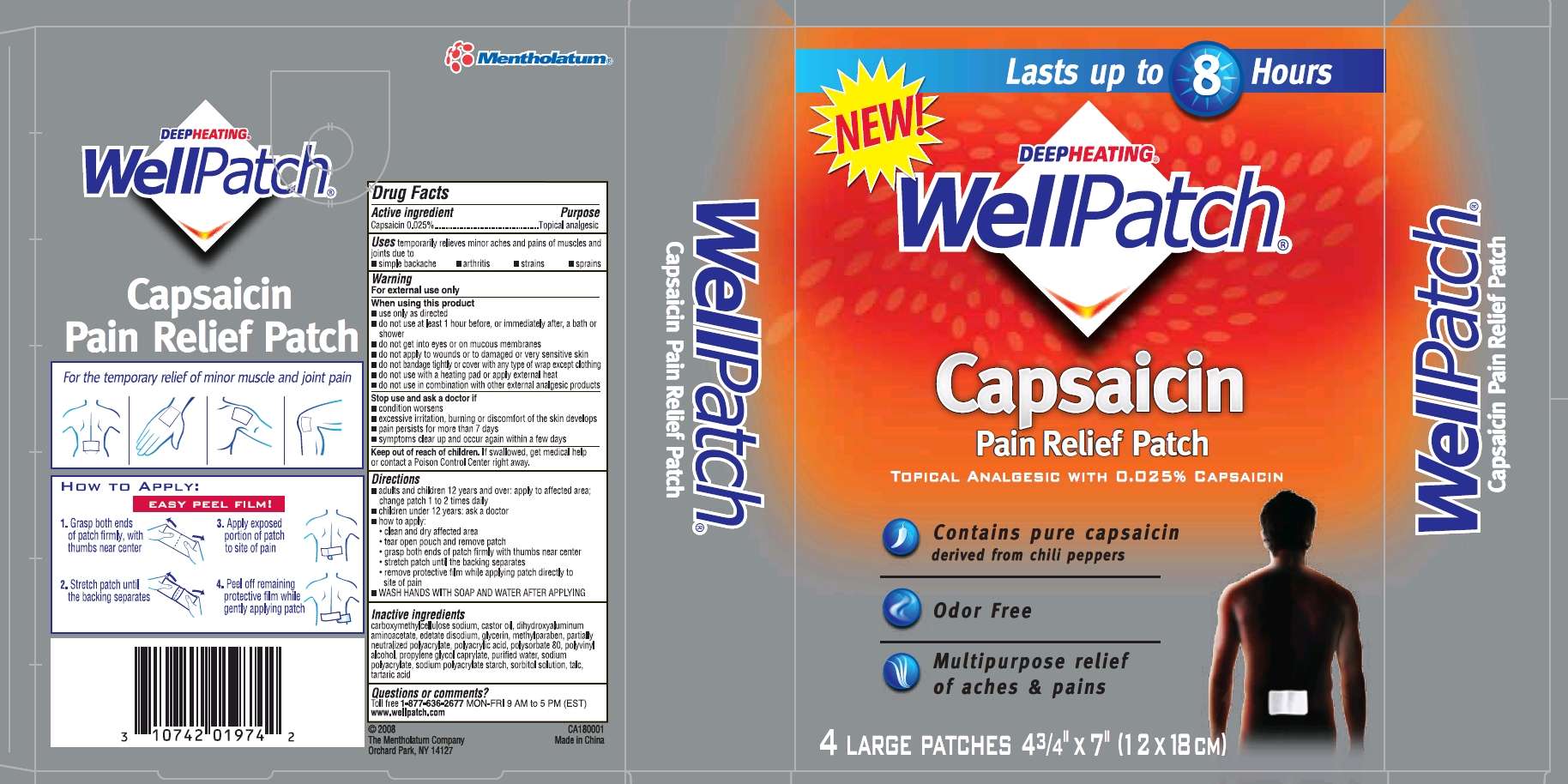 WellPatch Capsaicin Pain Relief