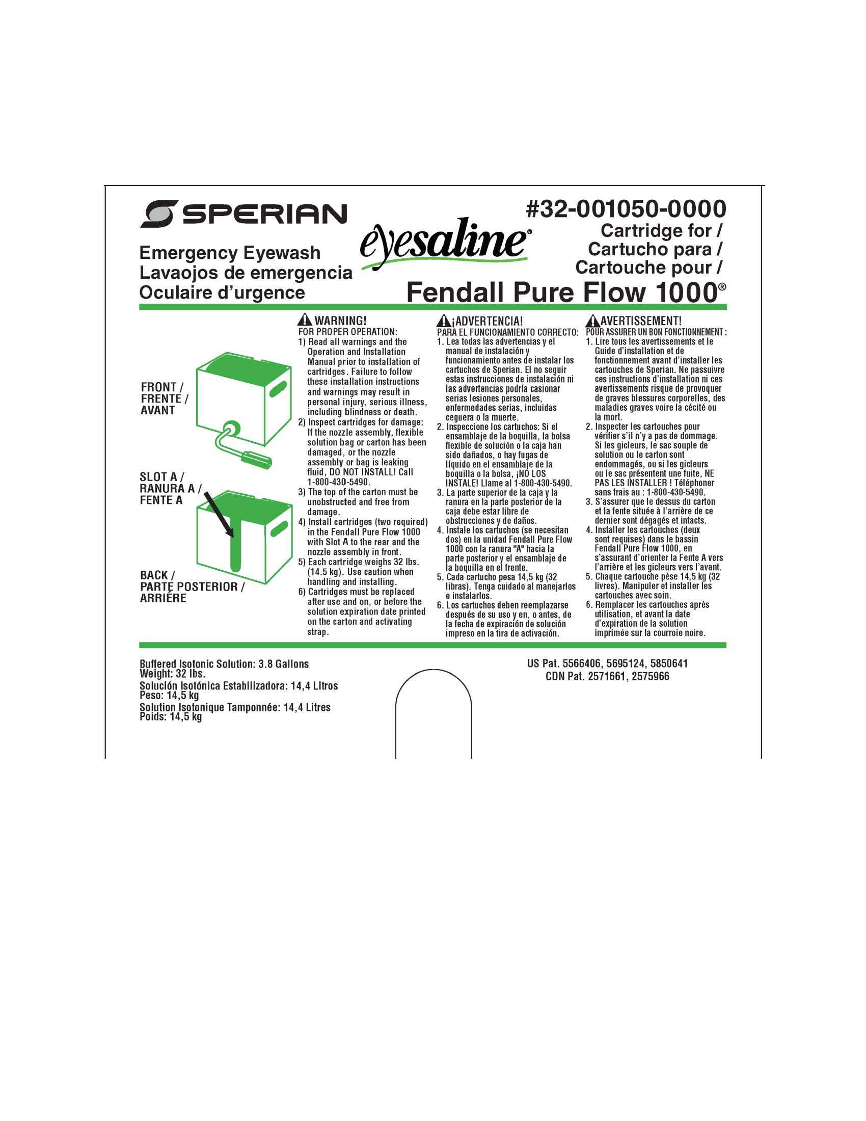 Sperian Eyesaline Emergency Eyewash