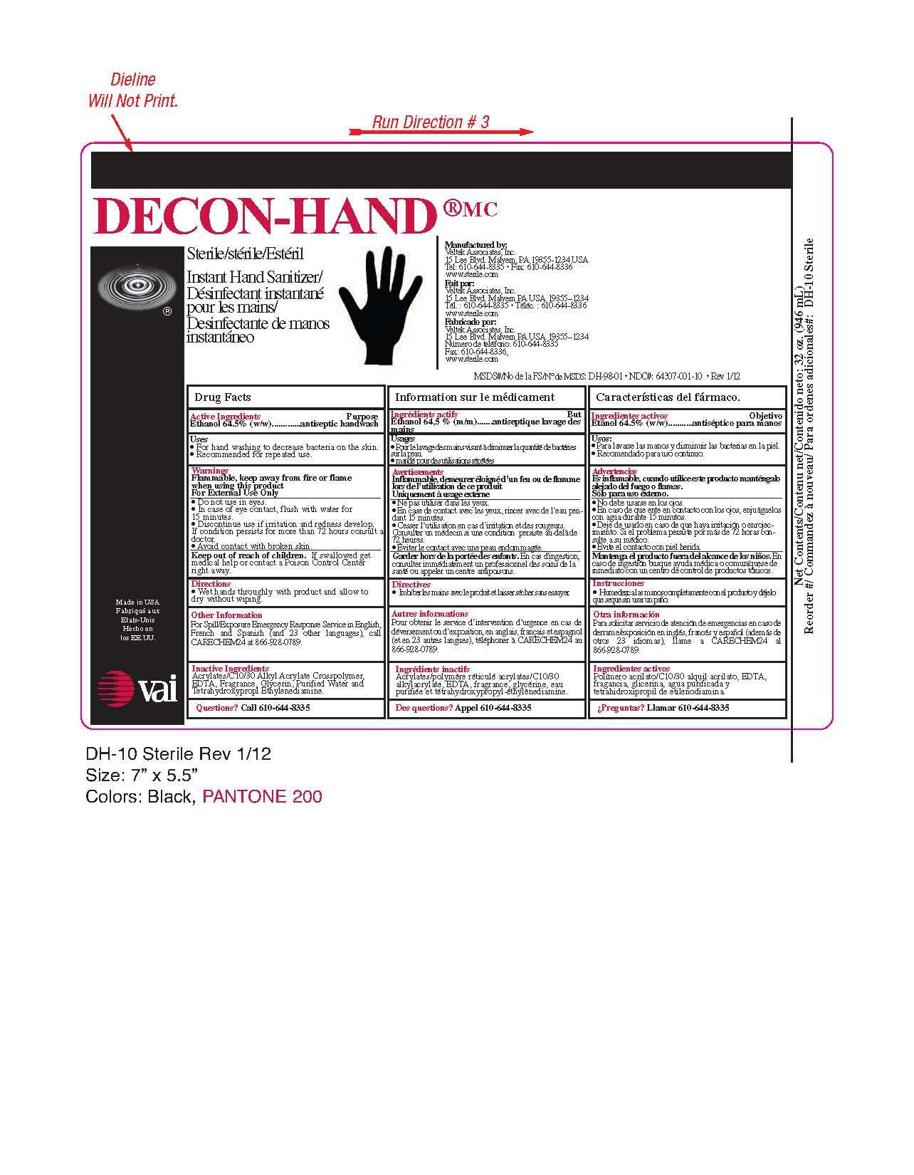 Decon Hand Instant Hand Sanitizer