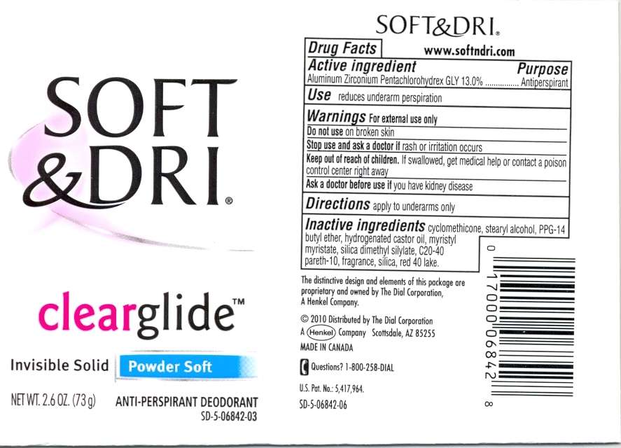 Soft and Dri Clear Glide IS Antiperspirant Powder Soft