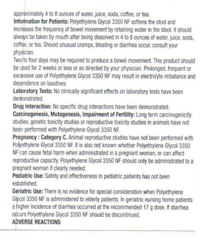 Polyethylene Glycol 3350 NF